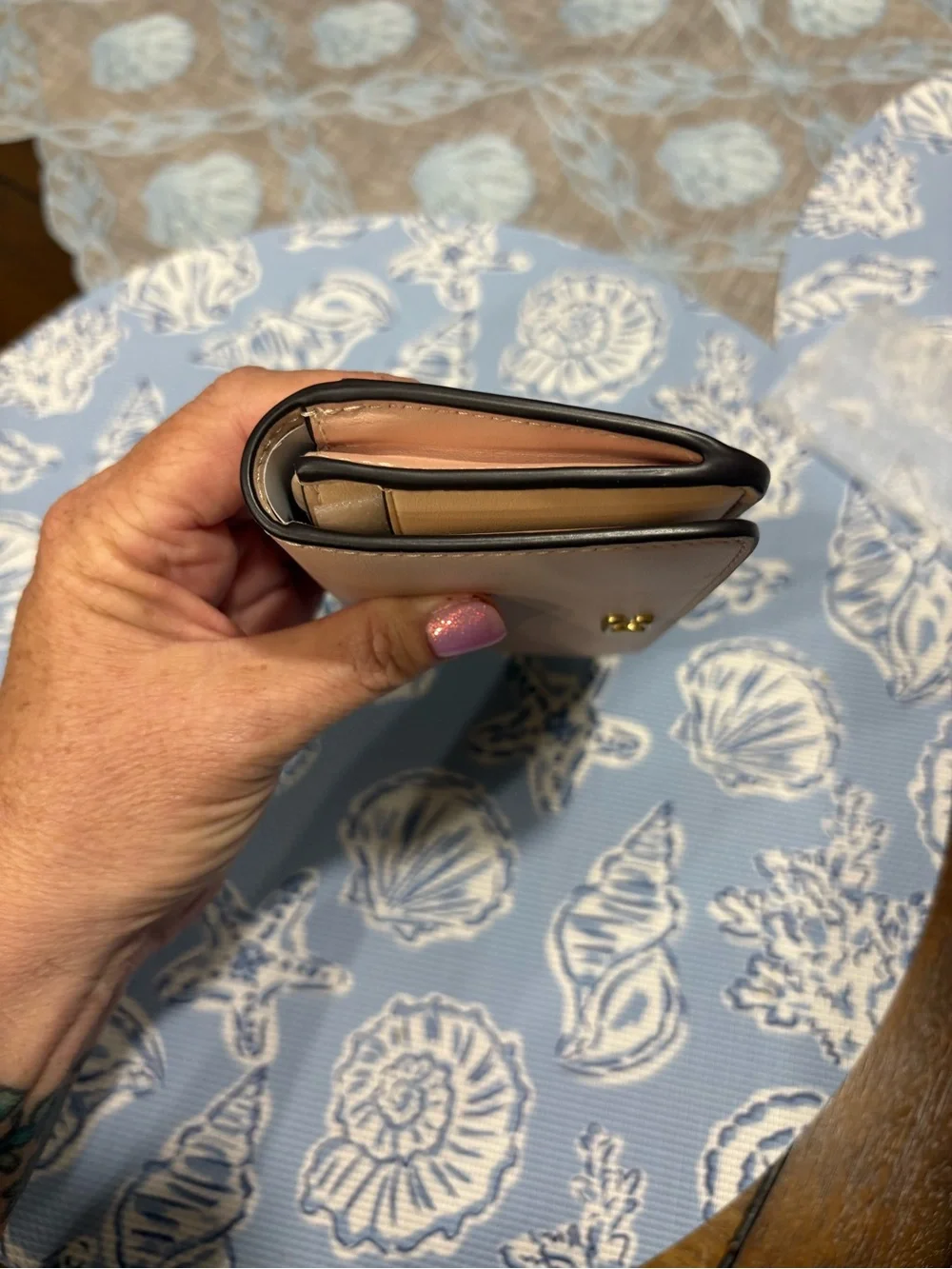 Coach essential slim card case color cream